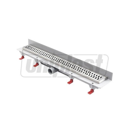 Rigola de dus cu montaj in perete, set 650 x 60 mm D. 40 x 90° HARMONY mat  CHUDEJ