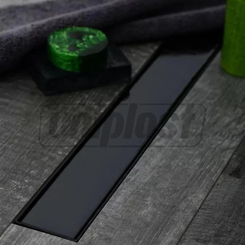Трап линейный 650 x 60 мм D. 40 x 90° KLASIK BLACK комплект  CHUDEJ 2