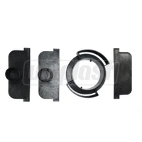 Комплект для решетки H50 100/30 мм (черный): адаптер D.110 + заглушки A15  MUFLESYSTEM 3