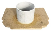 Заглушка-выход фибробетон 300x200 мм D.100 ПВХ для решетки 1000x200x300 мм (комплект 1 наружная + 1 внутреняя) TR 2