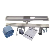 Rigola de dus lineara set 600 x 70 mm D. 50 x 90° STEP (Gratar clasic) FLH40-A2 С07  UNIPLAST 4