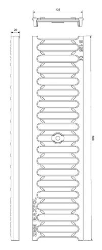 Gratar fonta canalizare fara rigola 500x126 mm B125  ZMM MAXPOL 4