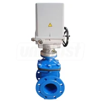 Vana fonta cu actionare electrica REGADA D. 80 PN16 pana cauciucata F4 (L=180 mm) (8 gauri)  BLUCAST 3