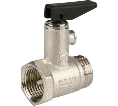 Клапан предохранительный для бойлера D. 1/2" М/П PN10/8.5 с ручкой спуска (выход на шланг D. 6)  ITAP 2