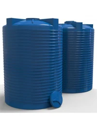 Rezervor apa 7500 L vertical, oval (albastru) cu stut D. 2" D. 215 cm, H=225 cm 2