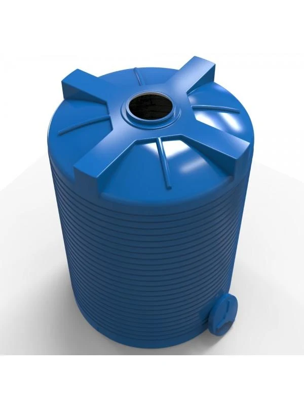Rezervor apa 7500 L vertical, oval (albastru) cu stut D. 2" D. 215 cm, H=225 cm 3