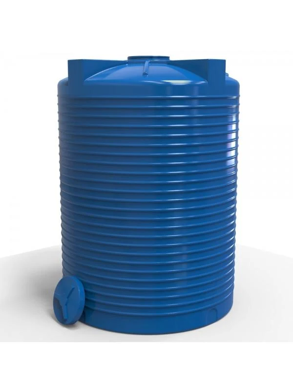 Rezervor apa 7500 L vertical, oval (albastru) cu stut D. 2" D. 215 cm, H=225 cm 4