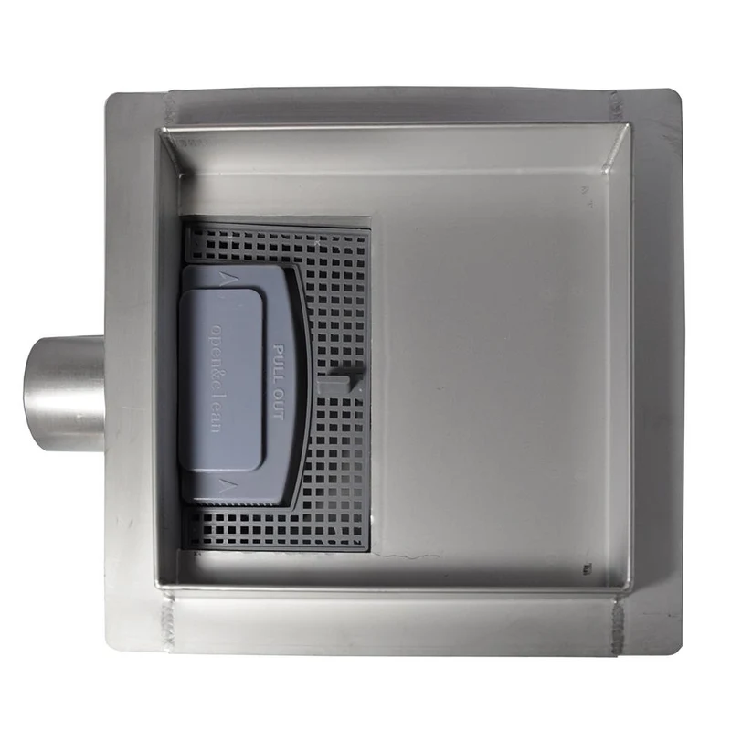 Rigola de dus patrata, set D. 40 x 90° S06 STAINLESS (inox) 150 x 150 x 67 mm  UNIPLAST 3