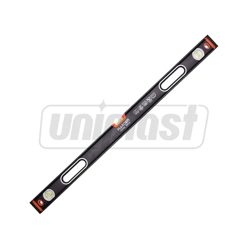 Nivela din aluminiu cu magnet 100 cm, 40", 3 capsule (negru) Industrial  HARDEN