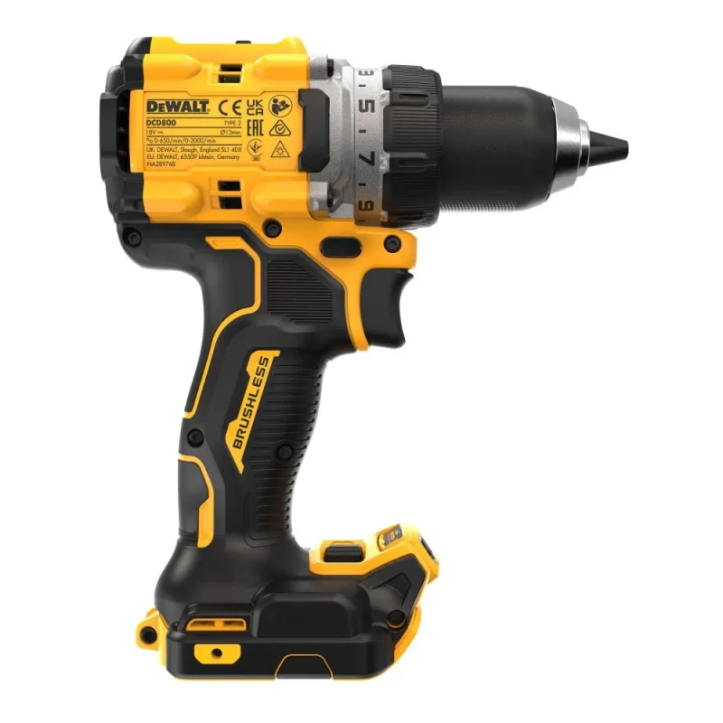 Дрель-шуруповерт с аккумулятором DCD800E1T-QW XR BL Li-lon 18V PowerStack 1.7Ah 2 скорости  DEWALT 4