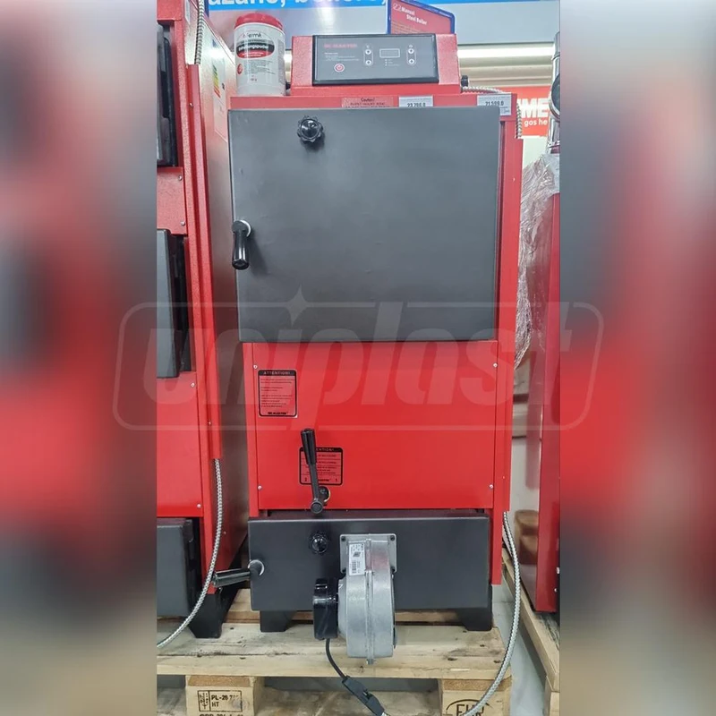 Cazan pe combustibil solid din otel 18MKK 22 kW, 220 m² (lemne, carbune, seminte), L=900 mm, W=600 mm  MAKTEK 2