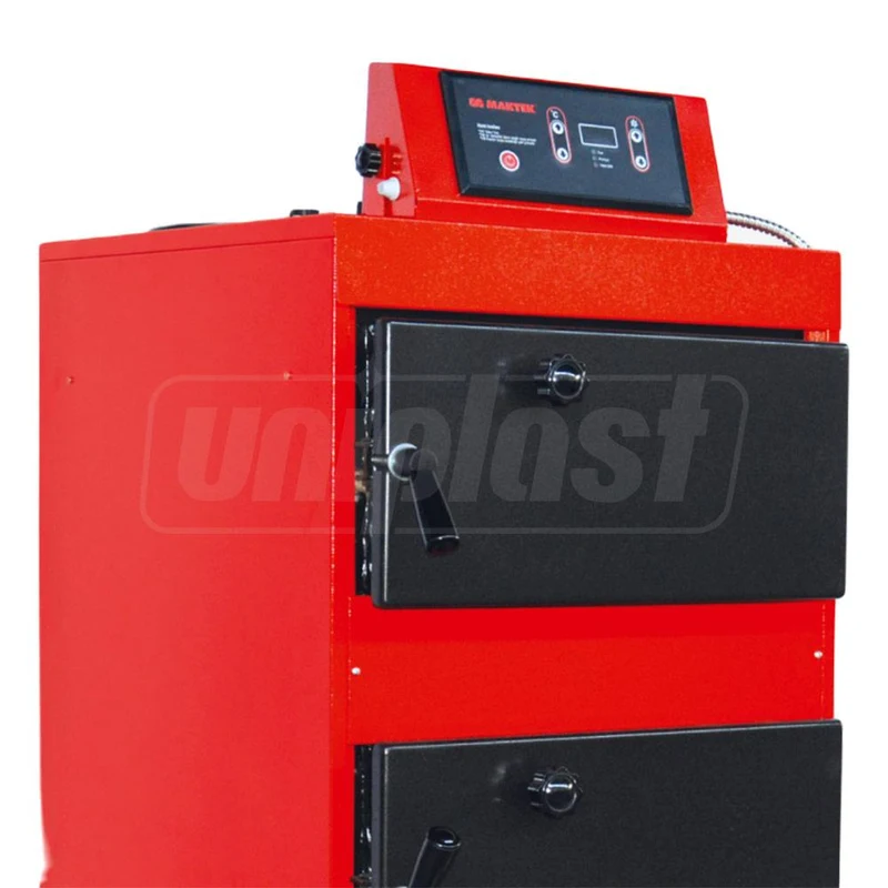 Cazan pe combustibil solid din otel 25MKB, 4pass, 30 kW, 300 m² (lemne, carbune, seminte), L=1000 mm, W=600 mm  MAKTEK 2