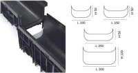 Dop-reductie trepte H100 x H50 mm pentru rigola PP 100x100 (Art. 5009 1005)  SAB 3