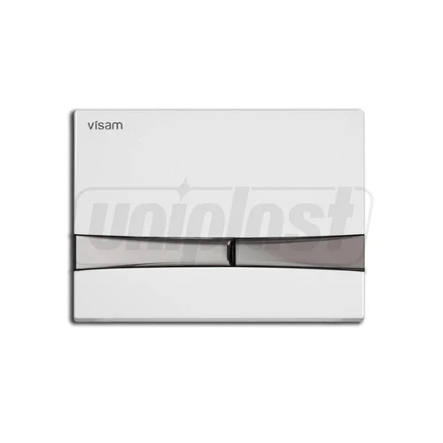 Buton actionare rezervor (incorporabil) MIA (alb-crom) (White-Bright Chrome)  VISAM