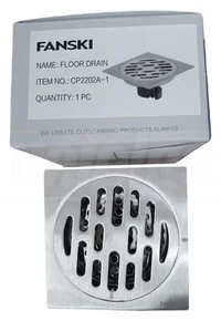 Sifon de pardoseala vertical corp FULL INOX D. 40 x 180° (100 x 100 mm) CP2202A-1  FANSKI 3