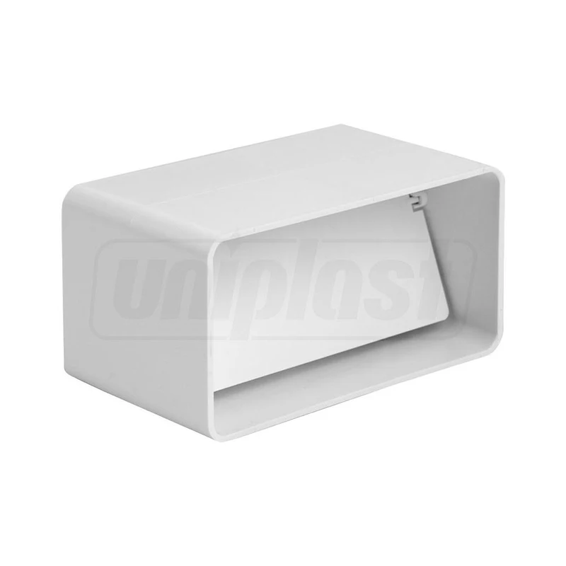 Conector cu clapeta antiretur pentru tub plat de ventilatie din plastic 55 x 220 mm KV25  EUROPLAST 2