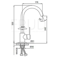 Baterie (chiuveta plus) cromat R42052-10  FRUD 5