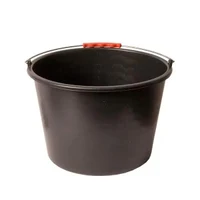 Galeata din plastic 16 L (neagra) pentru constructii cu maner din plastic PM 936216