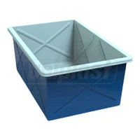 Rezervor apa dreptunghiular, cu doua straturi, fara capac  350 L (120x80x50 cm) 2