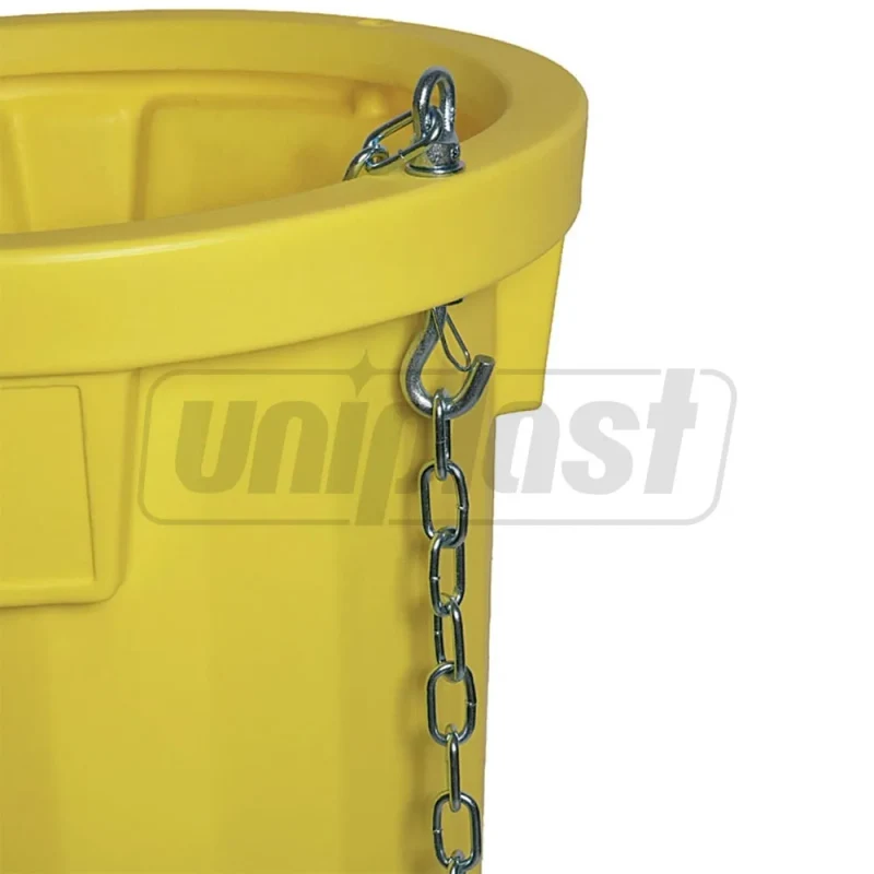 Tub standard de evacuare deseuri 1060 mm, cu lant (galben)  TEKCNOPLAST 2