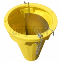 Tub standard de evacuare deseuri 1060 mm, cu lant (galben)  TEKCNOPLAST 3