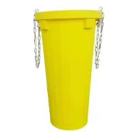 Tub standard de evacuare deseuri 1060 mm, cu lant (galben)  TEKCNOPLAST