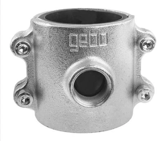 Тройник-хомут чугунный OBD D. 2.1/2" x 1.1/2"  GEBO 2