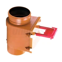 Clapeta de sens unic D.110 PVC verticala (сlapeta din inox si inchizator manual) HL710.1V  HL