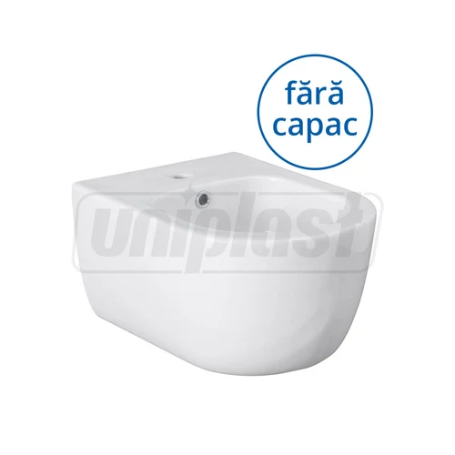Bideu suspendat fara capac (alb mat) KNIDOS  EGE VITRIFIYE