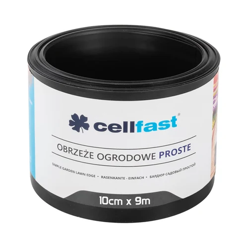 Бордюр садовый газонный 10 см x 9 м гладкий (черный) 30-231H  CELLFAST