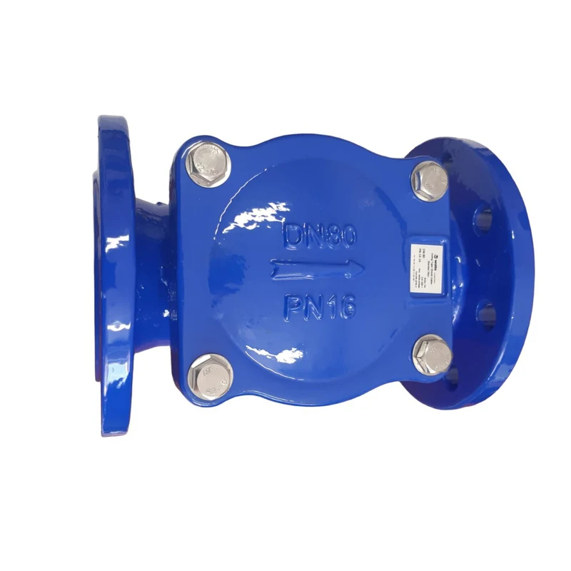 Supapa fonta de retinere flanse cu clapeta D. 80 (clapeta din cauciuc) PN10/16 L=260 mm (8 gauri)  WATO 3