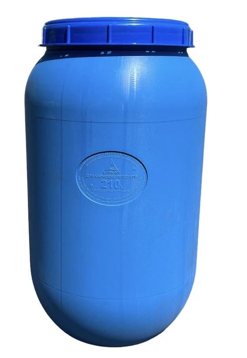 Bidon plastic cu capac 230 L (albastru) H=1.08 m/W=0.55 m  LITOLAN