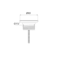 Выпуск для сифона металлический D. 1.1/2" x 65 У0200.2100  SOLOPLAST 2