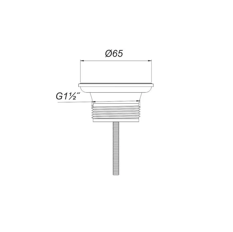 Выпуск для сифона металлический D. 1.1/2" x 65 У0200.2100  SOLOPLAST 2