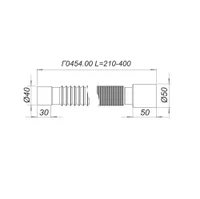 Furtun flexibil D. 40 x 50 L= 450 mm Г0454.00  SOLOPLAST 2