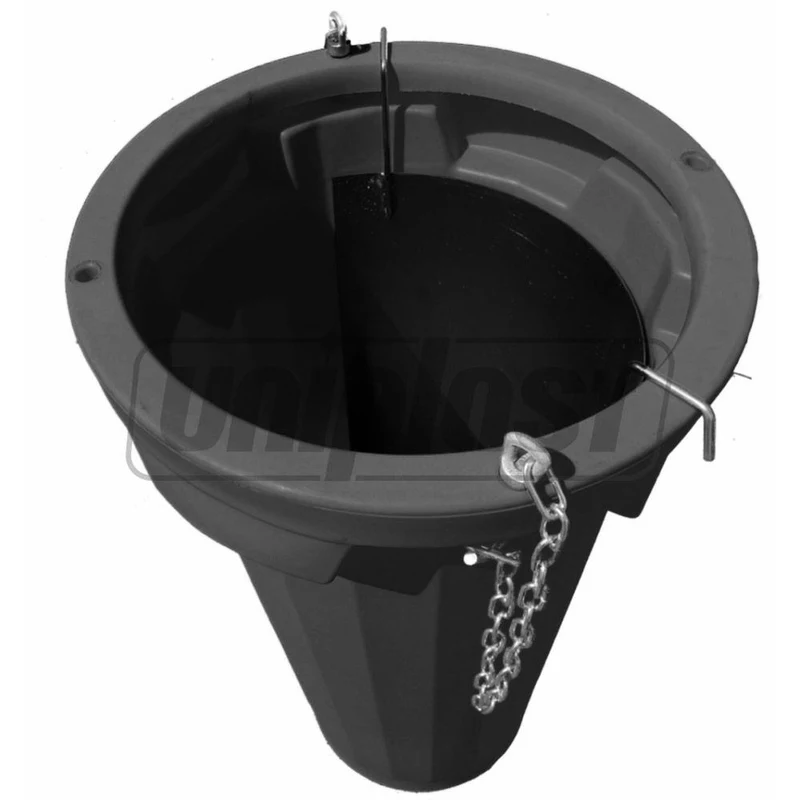 Tub standard de evacuare deseuri 1060 mm, cu lant (negru)  TEKCNOPLAST 2