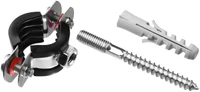 Colier metalic pentru teava cu garnitura din cauciuc si diblu (set) D. 50 mm - 2" (60-64 mm) M8 K 2