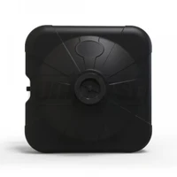Rezervor pentru dus de vara 100 L patrat (negru) cu para pentru dus 49x49x57 cm 2