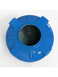 Емкость  500 л вертикальная, овальная (синяя) + штуцер D. 1/2" 79x126 см 3