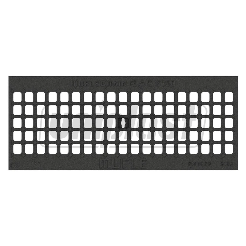 Gratar fonta canalizare cu rigola PP EASY L=1000 mm B=210 mm H=130 mm (150-100 mm) TN1433  MUFLESYSTEM 2