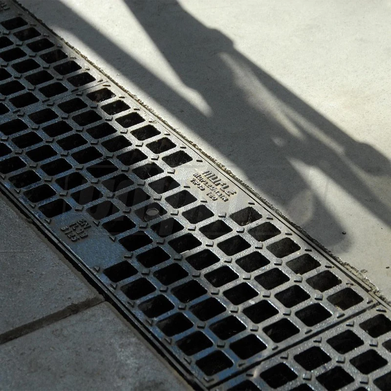 Gratar fonta canalizare cu rigola PP EASY L=1000 mm B=210 mm H=130 mm (150-100 mm) TN1433  MUFLESYSTEM 3