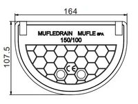 Dop pentru rigola EASY D.150 H=100 mm  MUFLESYSTEM 3