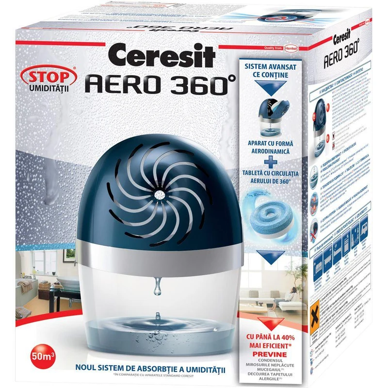 Влагопоглoтитель AERO 360° (синий) 20 м²  CERESIT 4