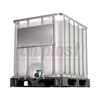 Rezervor cubic EUROCUB 600 L (alb) IBC industria alimentara  1 m x 1 m x 1.2 m + robinet FI/FI D. 2" NUTRLINE
