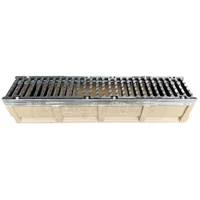 Gratar fonta canalizare cu rigola fibrobeton L=1000 mm H=530 mm B=454 mm EN124 D400 TR 3