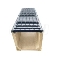 Gratar fonta canalizare cu rigola fibrobeton L=1000 mm H=530 mm B=454 mm EN124 D400 TR