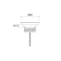 Выпуск для сифона металлический D. 1.1/4" x 60 Т0300.2100  SOLOPLAST 2