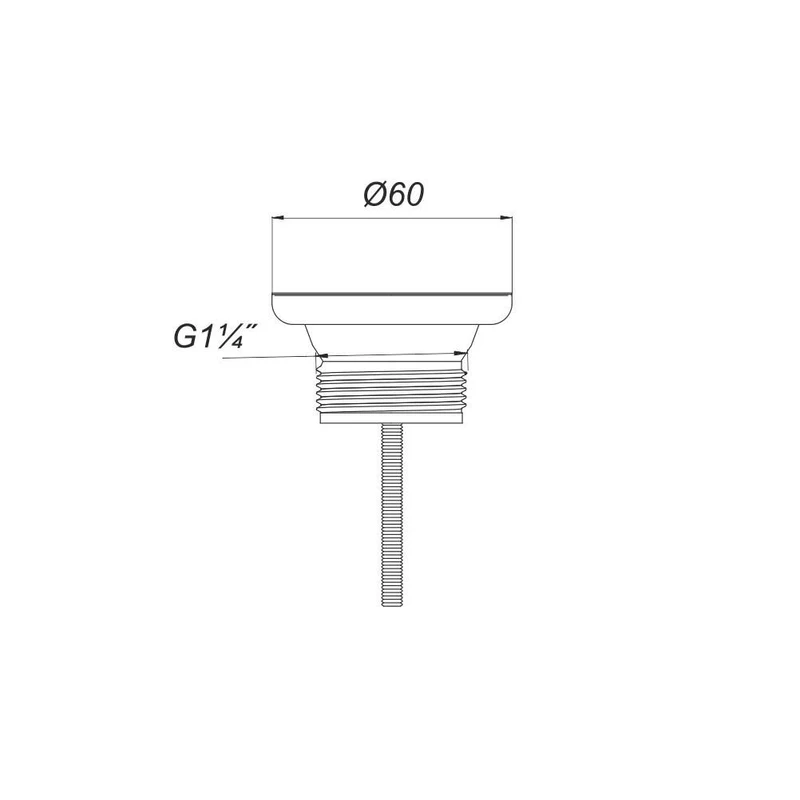 Выпуск для сифона металлический D. 1.1/4" x 60 Т0300.2100  SOLOPLAST 2