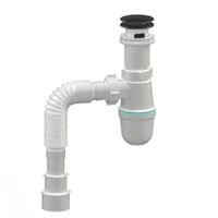 Sifon lavoar tip "butelie" Click-Clack D. 1.1/4" x 32/40/50 cu furtun, L max=600 mm Т0516  SOLOPLAST