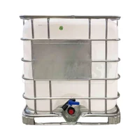 Rezervor cubic EUROCUB IBC 1000 L (alb) 1 m x 1 m x 1.2 m + robinet FI/FI D. 2"  PIMTAS 2